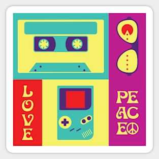 Retro Objects Nostalgia Flat Design Sticker